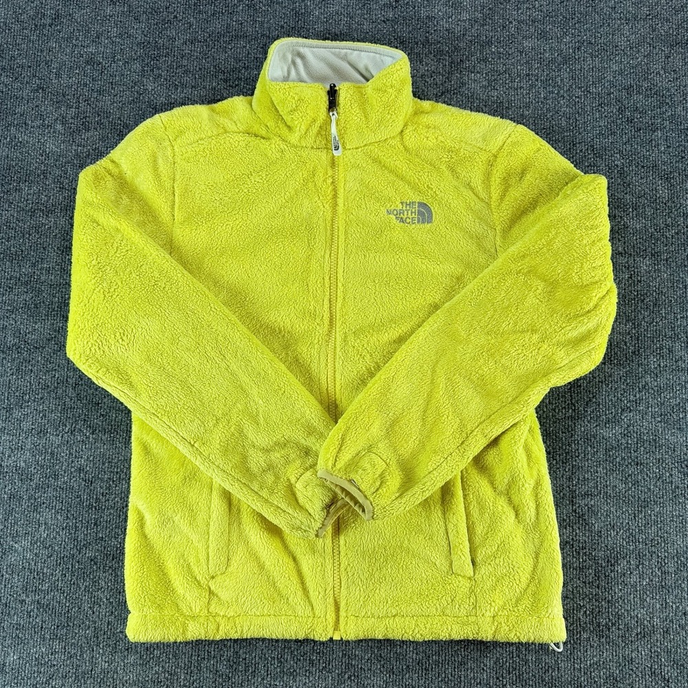 The North Face Osito Fleece Jacket Womens Small Neon Yellow Lime‎ Green Full Zip
